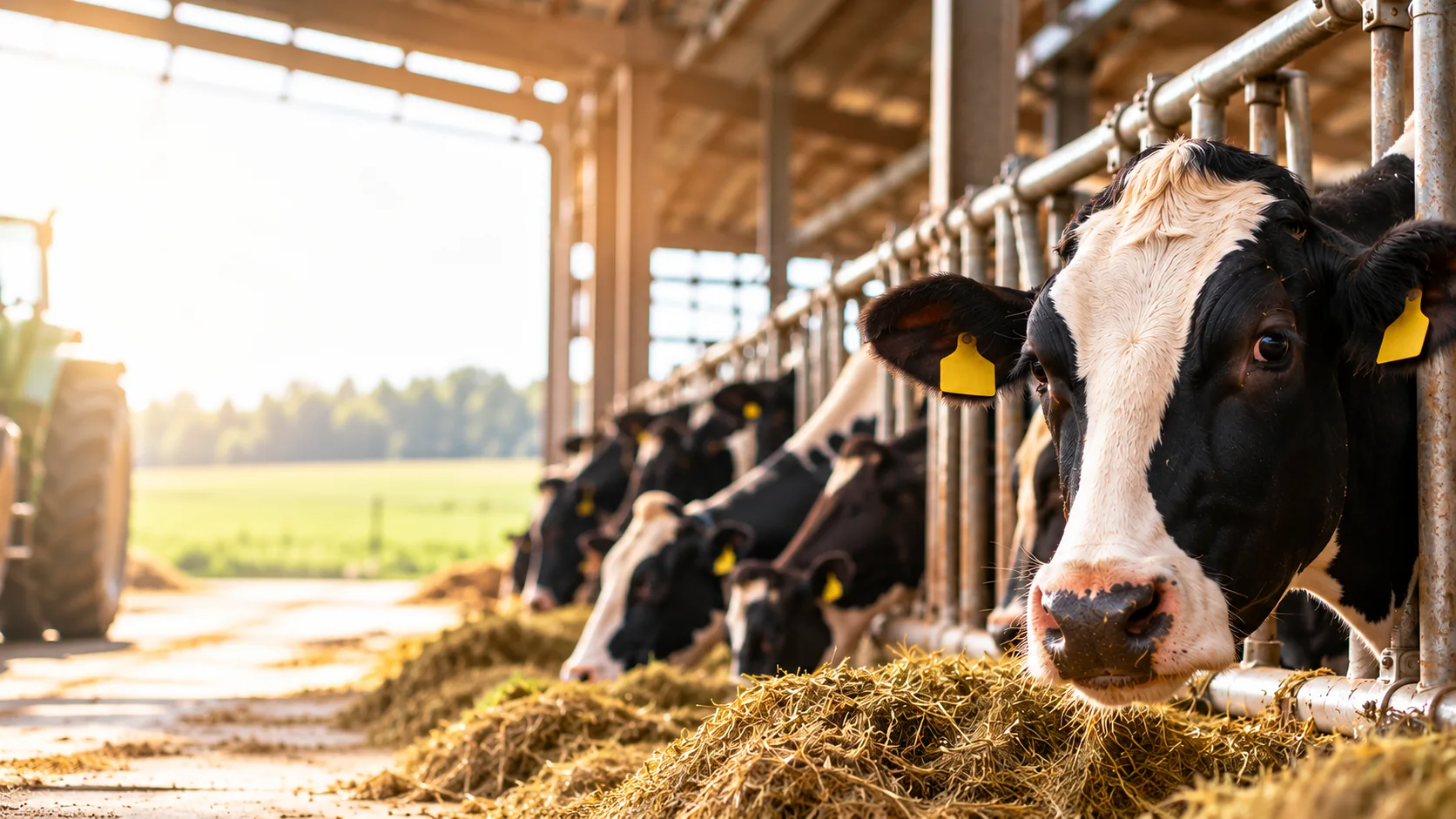Landwirtschaftlicher Betrieb mit Milchvieh und Hoflandschaft